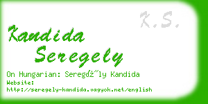 kandida seregely business card